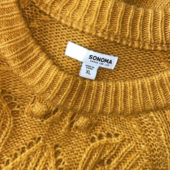 Sonoma goldenrod yellow knit sweater. - Picture 3 of 4
